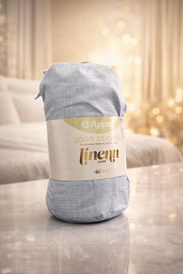 Jogo De Cama Linenn (Queen/Medidas: 1,58mx 1,98m+35cm)