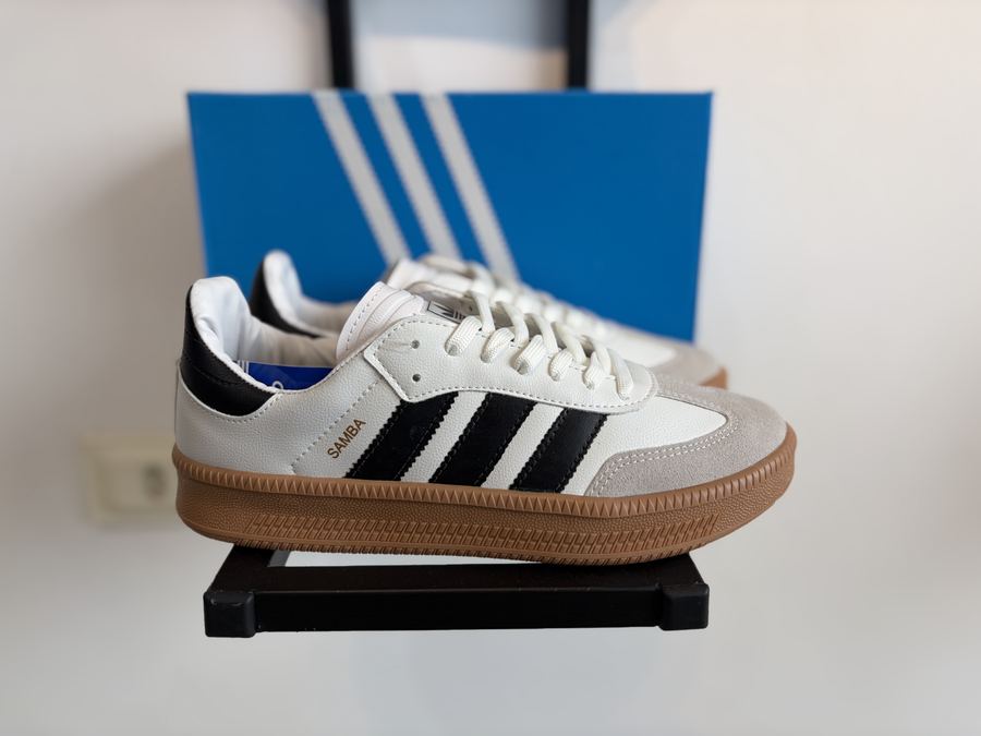 Tênis Adidas Samba XLG branco/preto Premium