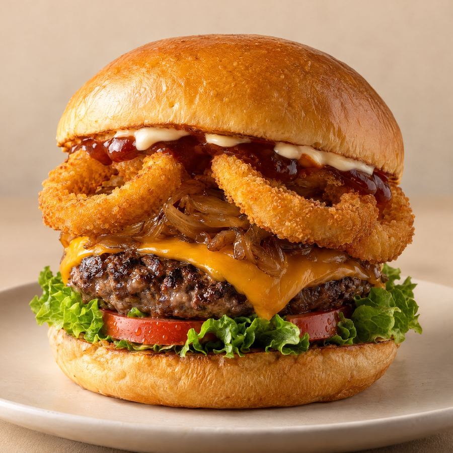 Hambúrguer Artesanal Onion Rings
